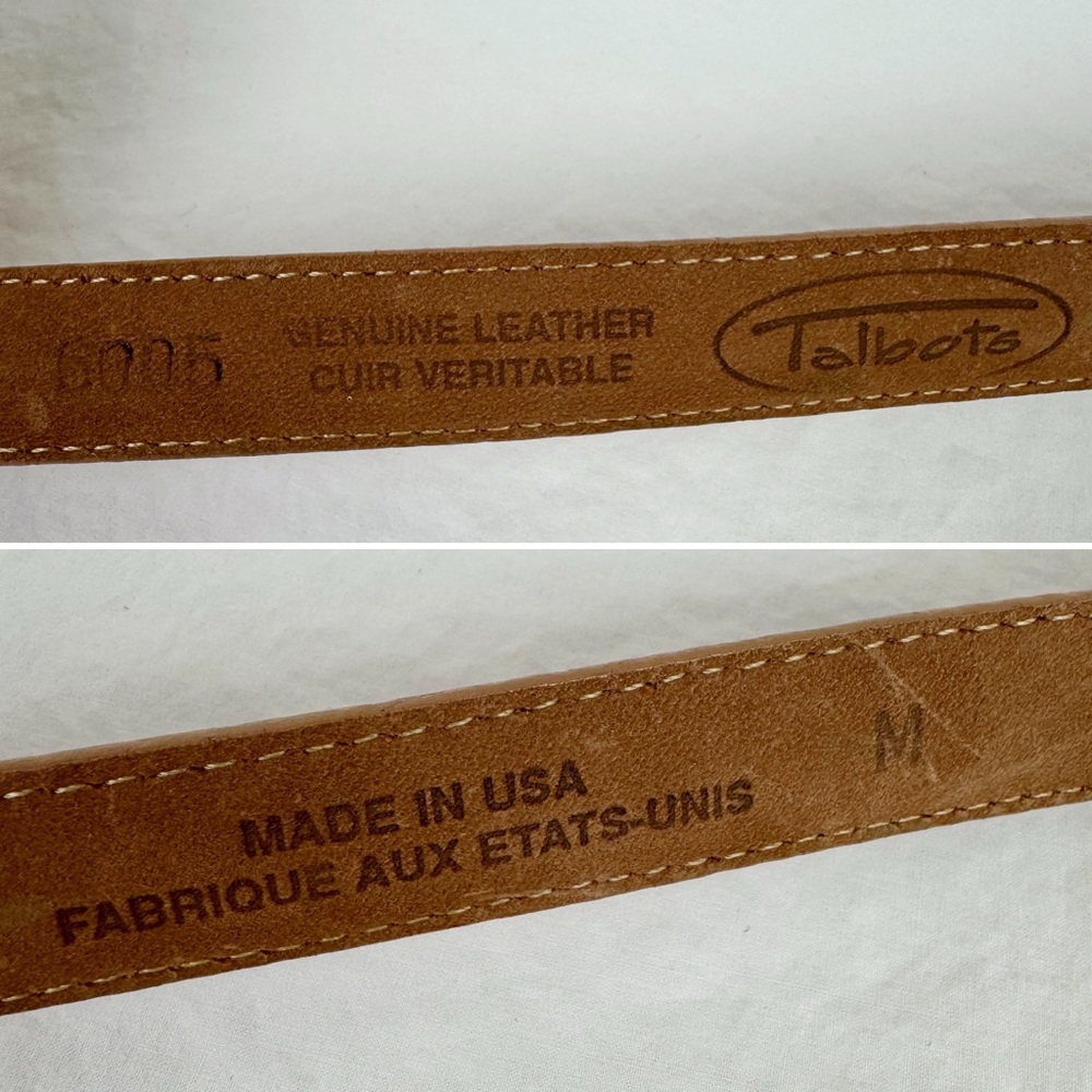 Talbots Vintage Bamboo Buckle Brown Belt - Picture 8 of 8